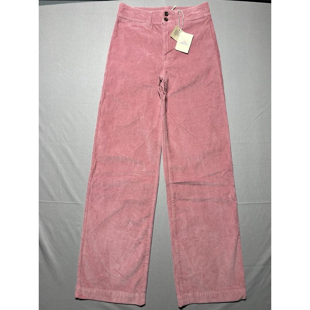 NWT Faherty Stretch Cord Wide Leg Mesa‎ Rose Pants Women's Jeans Size 25